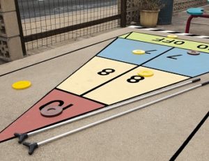 Champion Sports Outdoor Shuffleboard Cue And Puck Set