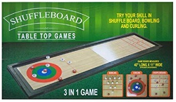 Daily Basic Party Fun 3 In 1 Shuffleboard TableTop Game