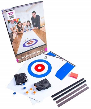 Engelhart 2 in 1 Curling and Shuffleboard Table-Top Game