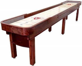 Venture 12 Foot Grand Deluxe Sports Red Mahogany Shuffleboard Table