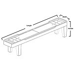 Regulation & Standard Shuffleboard Dimensions Tables (Full Size)